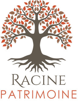 Logo Racine Patrimoine - Levallois-Perret (vertical)